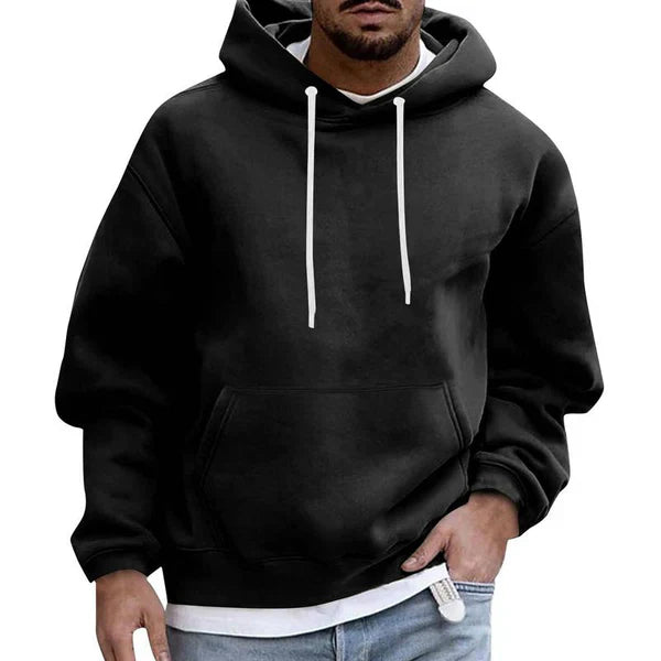 Men's Drawstring Hooded Kangaroo Pocket Sweatshirt