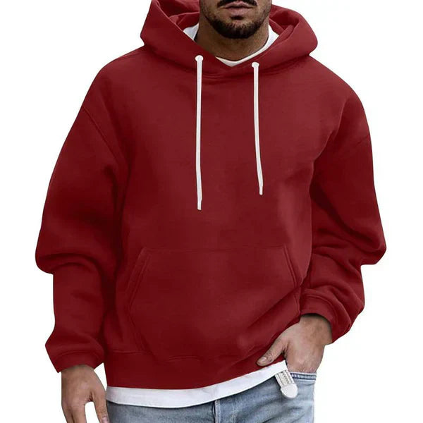 Men's Drawstring Hooded Kangaroo Pocket Sweatshirt