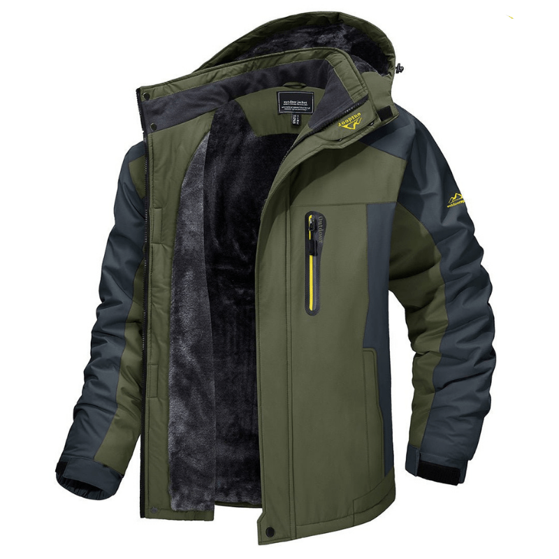 Men's Fleece Lined Hooded Zip Jacket