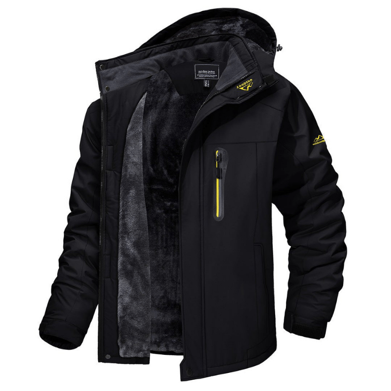 Men's Fleece Lined Hooded Zip Jacket