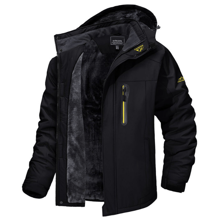 Men's Fleece Lined Hooded Zip Jacket