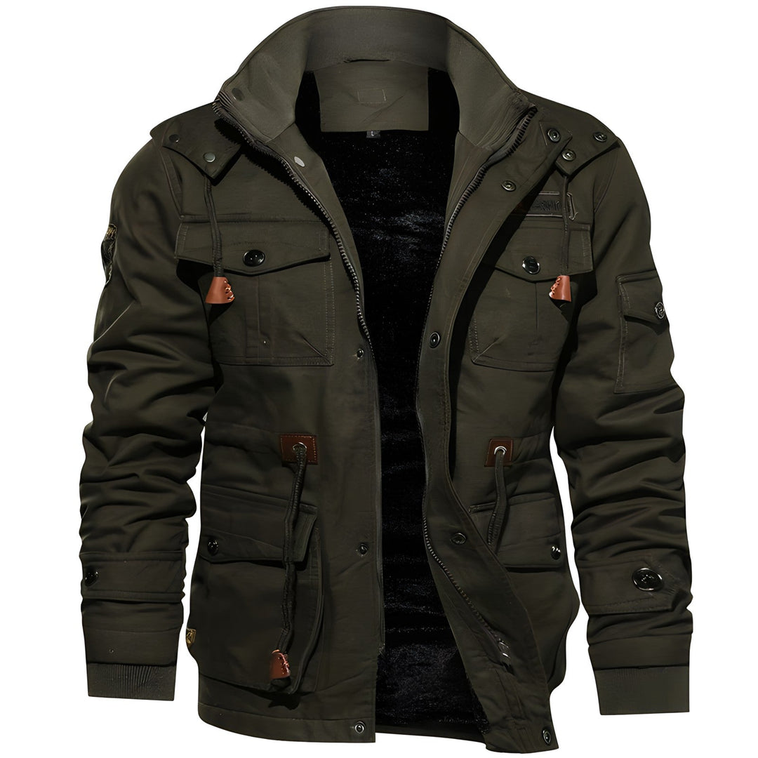 Men's Fleece Lined Stand Collar Field Jacket