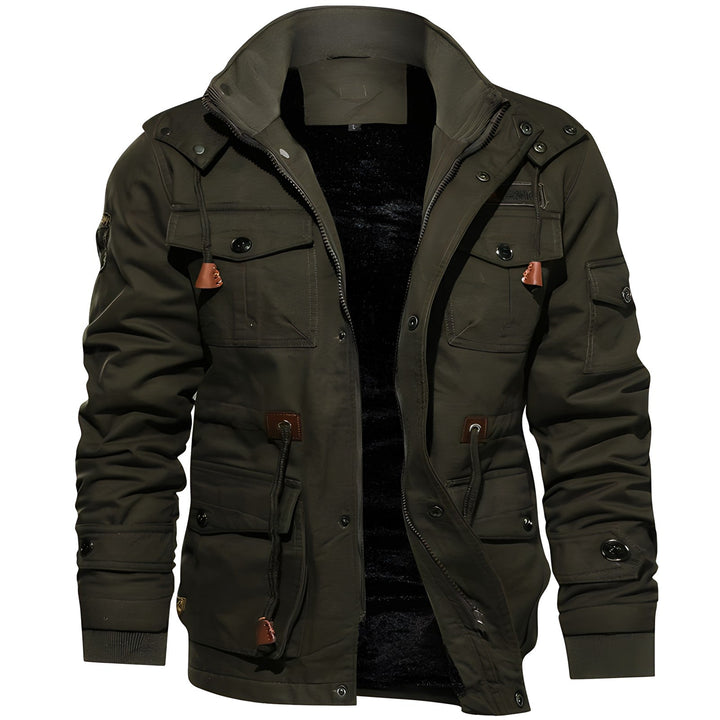 Men's Fleece Lined Stand Collar Field Jacket