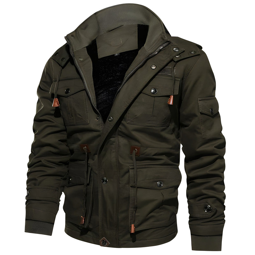Men's Fleece Lined Stand Collar Field Jacket