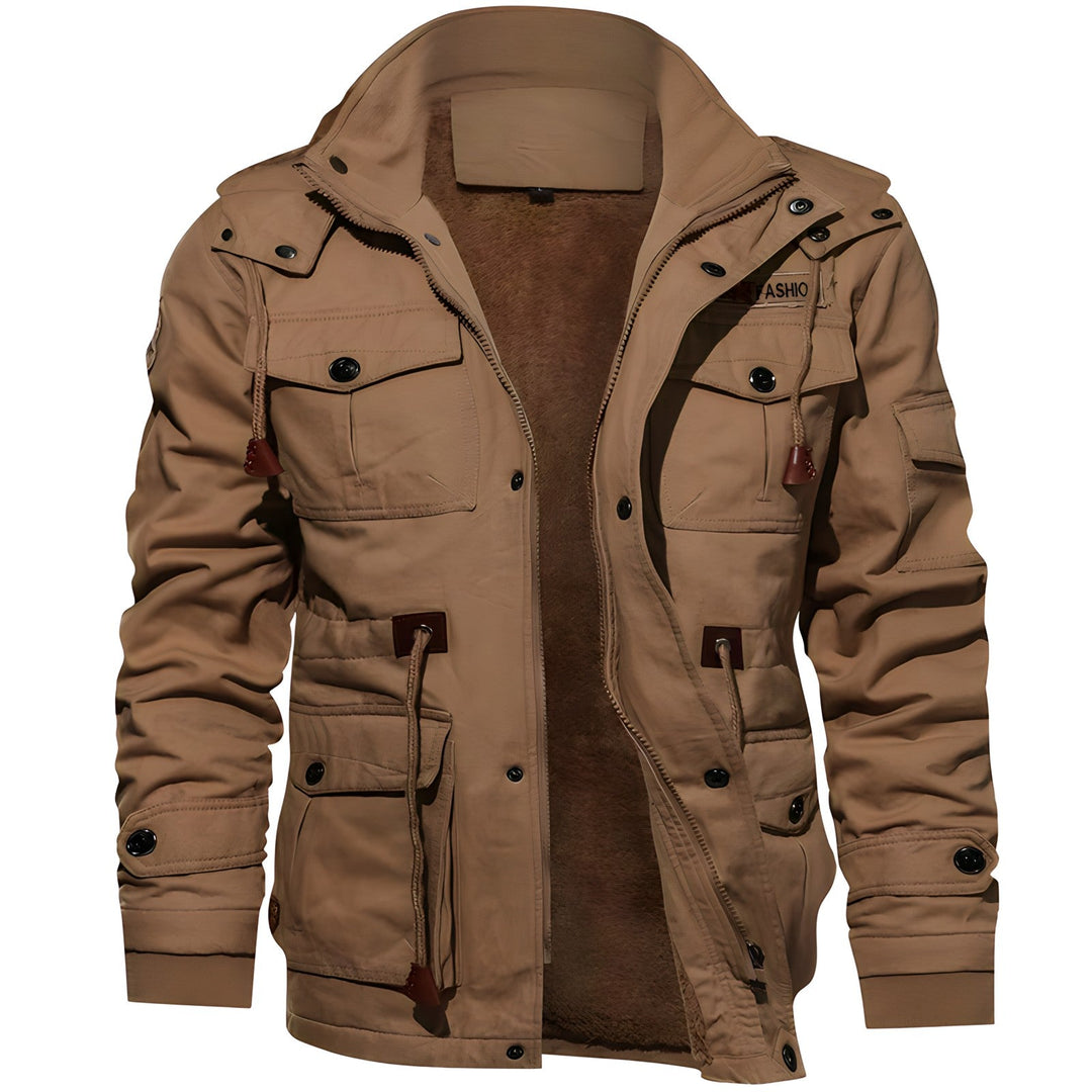 Men's Fleece Lined Stand Collar Field Jacket
