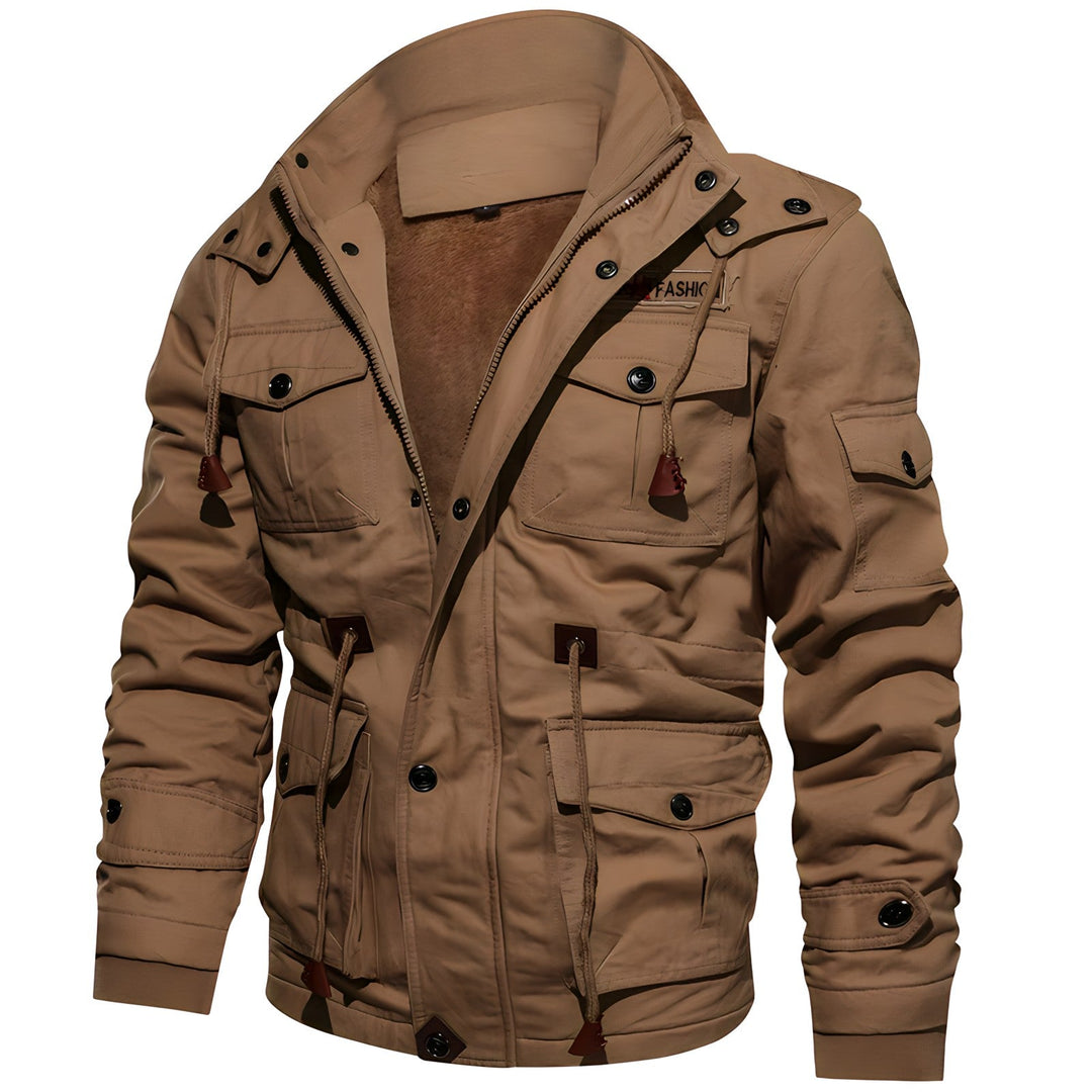 Men's Fleece Lined Stand Collar Field Jacket