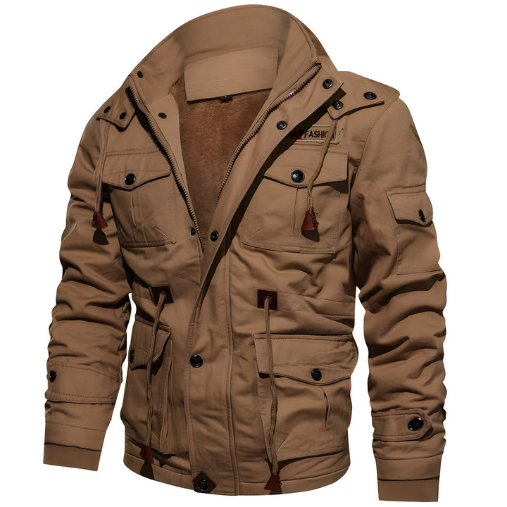Men's Fleece Lined Stand Collar Field Jacket