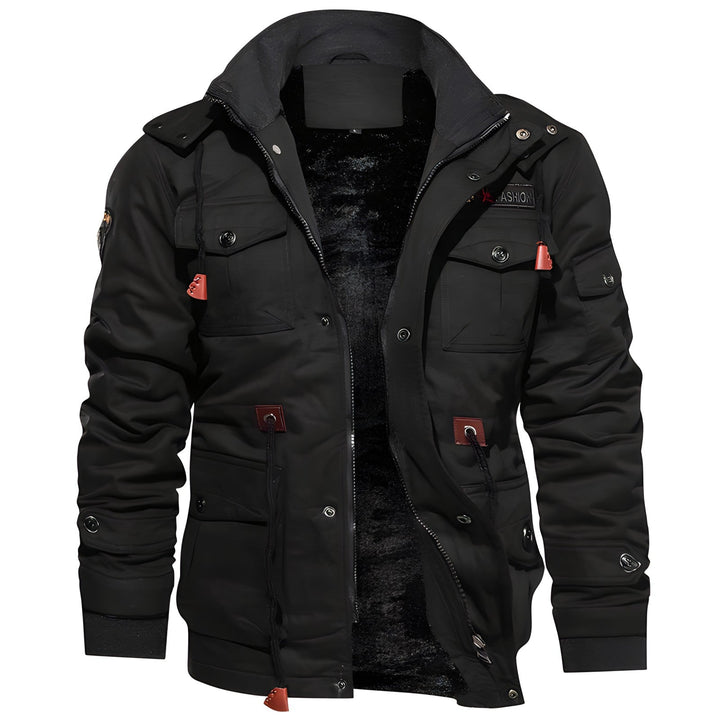 Men's Fleece Lined Stand Collar Field Jacket