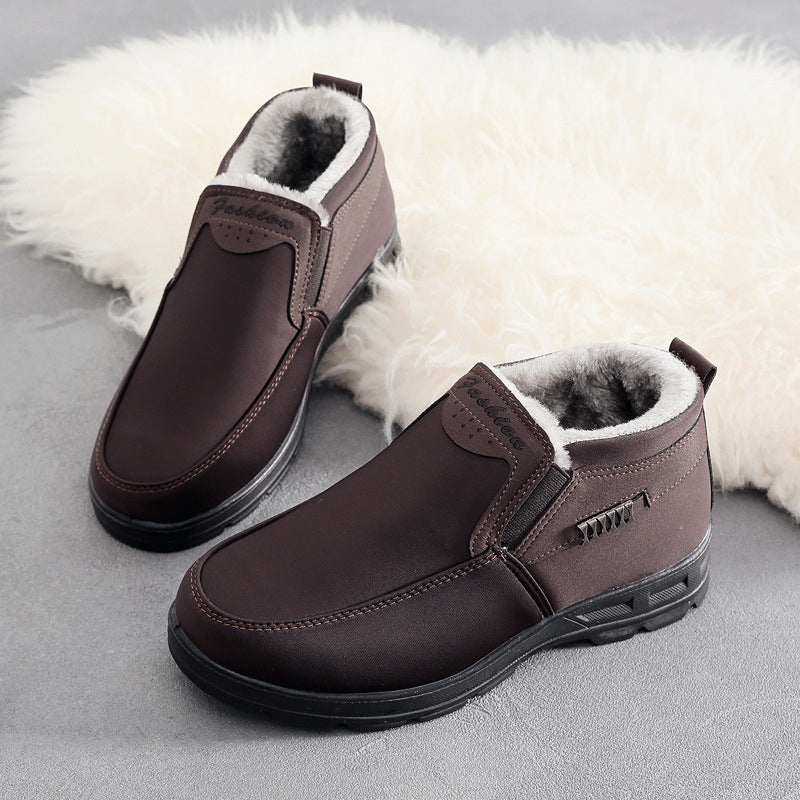 Men's Fleece-Lined Suede Slip-On Ankle Boots
