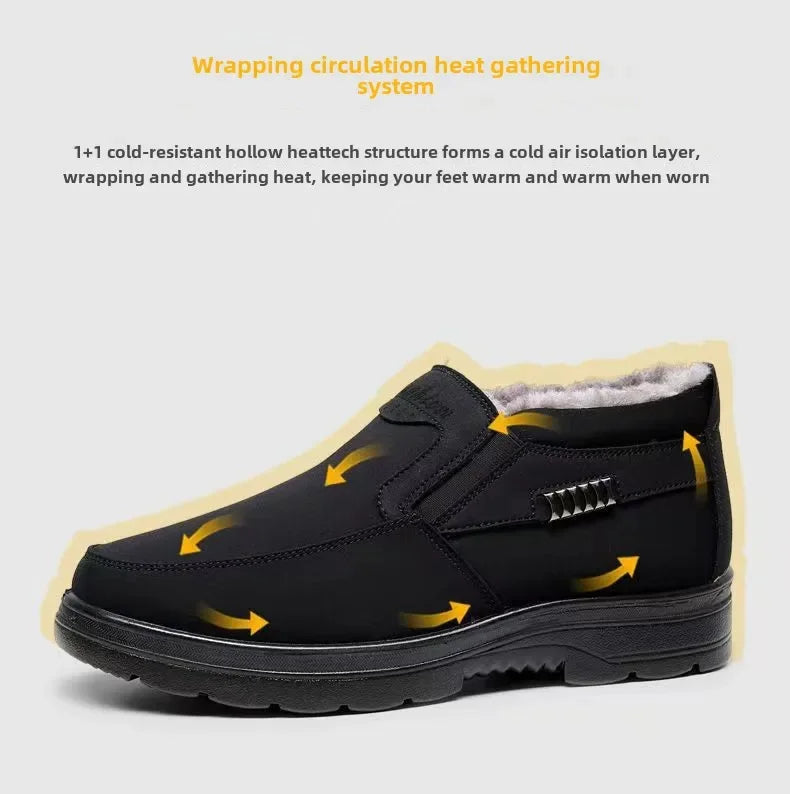 Men's Fleece-Lined Suede Slip-On Ankle Boots