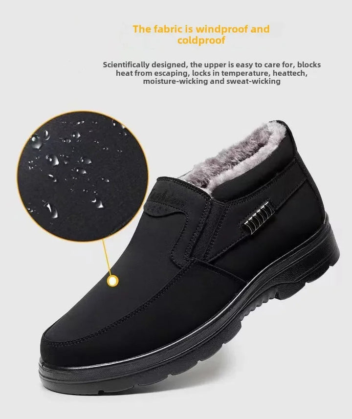 Men's Fleece-Lined Suede Slip-On Ankle Boots