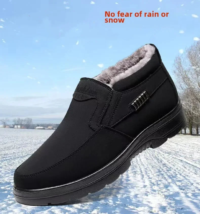 Men's Fleece-Lined Suede Slip-On Ankle Boots