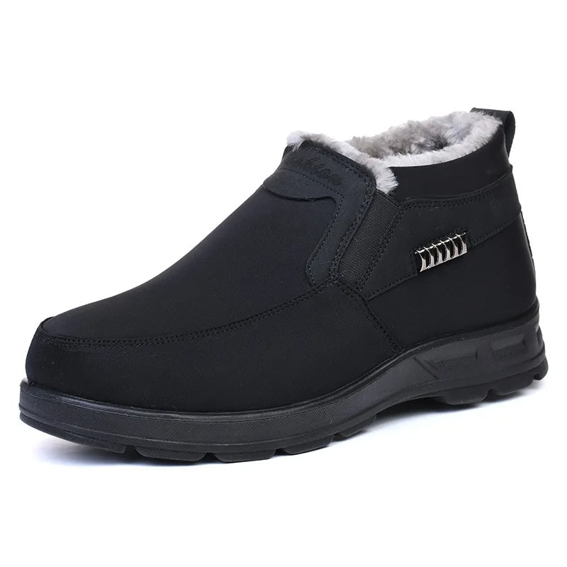 Men's Fleece-Lined Suede Slip-On Ankle Boots