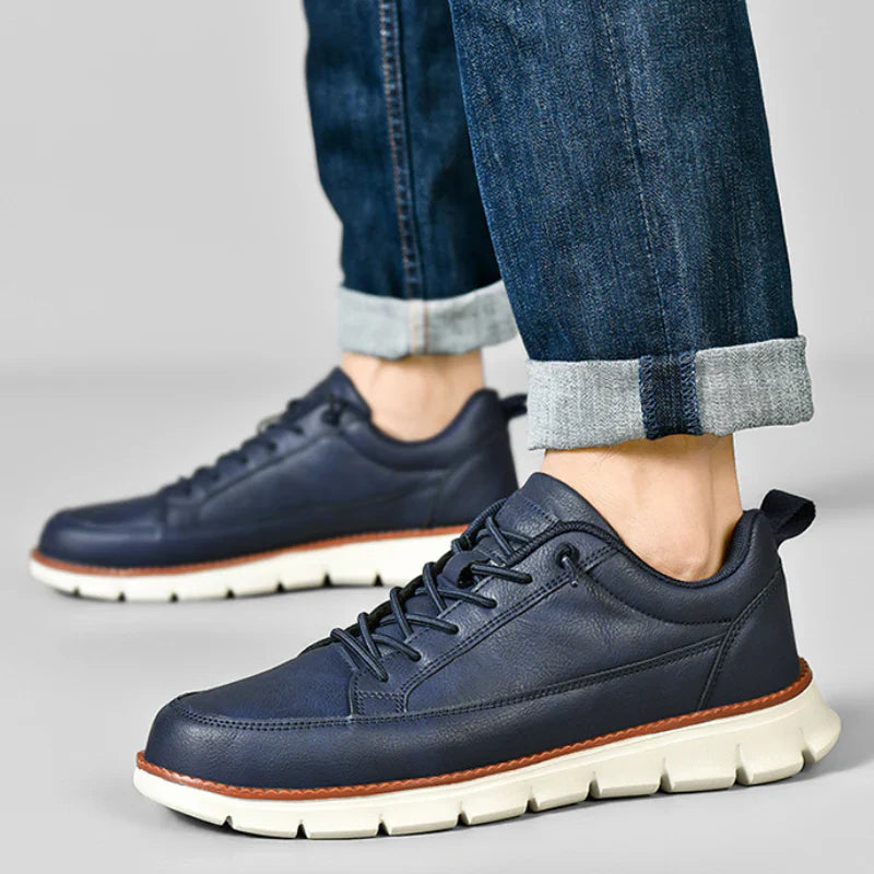 Men's Lace-Up Round Toe Low-Top Sneakers