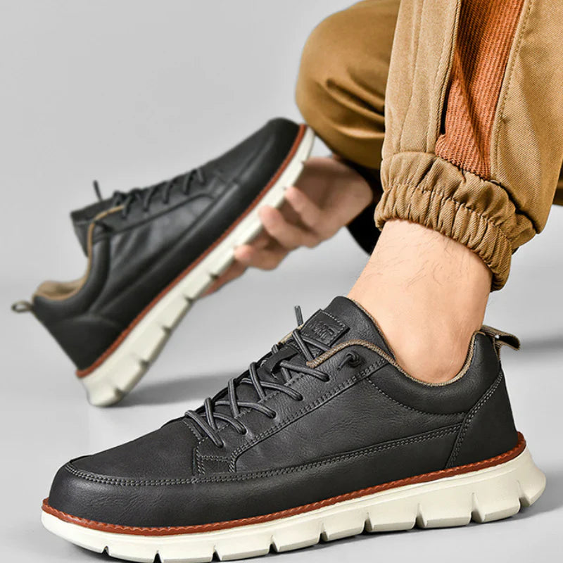 Men's Lace-Up Round Toe Low-Top Sneakers