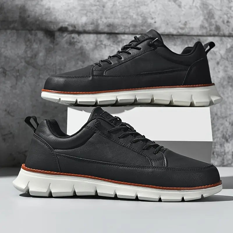 Men's Lace-Up Round Toe Low-Top Sneakers