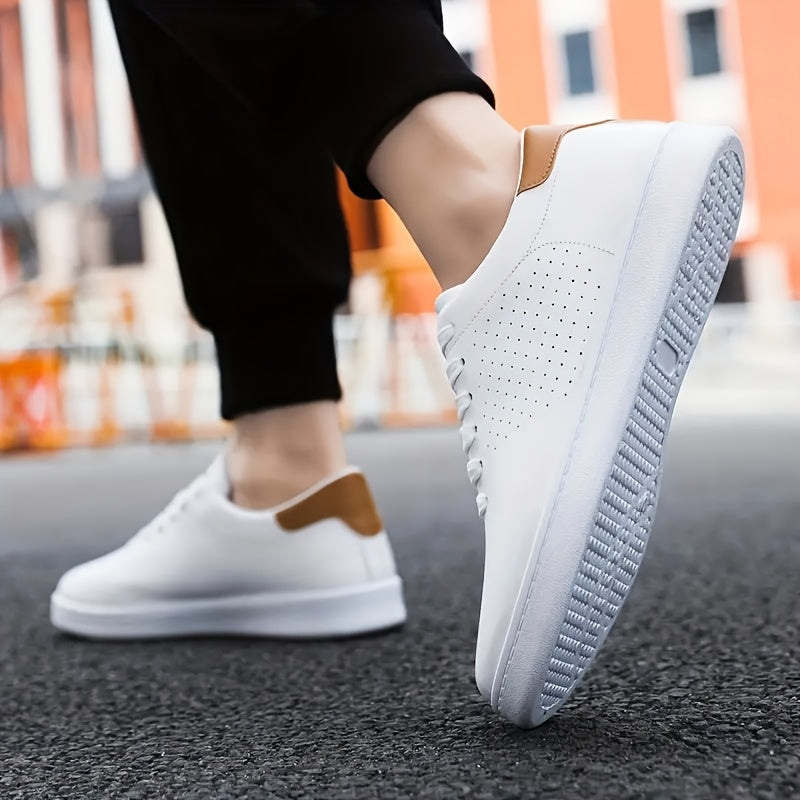 Men's Perforated Lace-Up Low-Top Sneakers