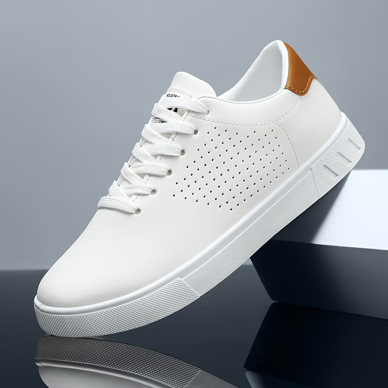 Men's Perforated Lace-Up Low-Top Sneakers