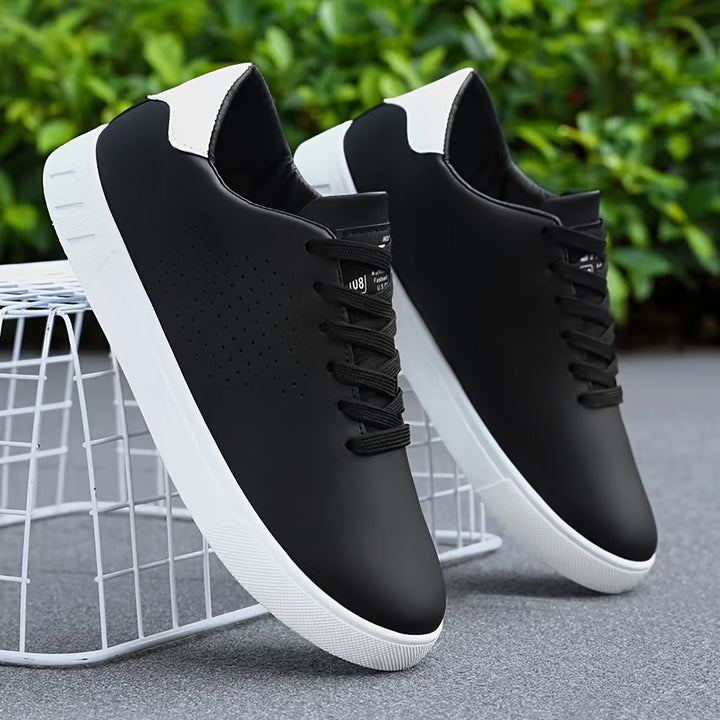 Men's Perforated Lace-Up Low-Top Sneakers
