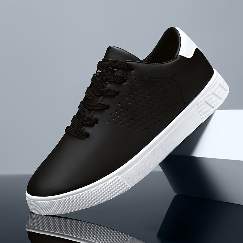 Men's Perforated Lace-Up Low-Top Sneakers