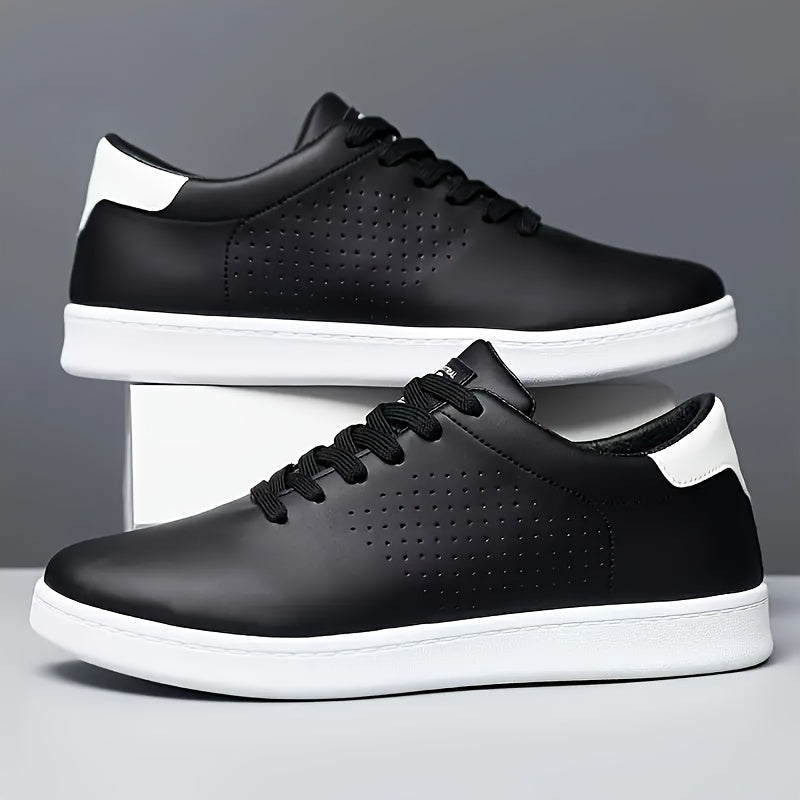 Men's Perforated Lace-Up Low-Top Sneakers