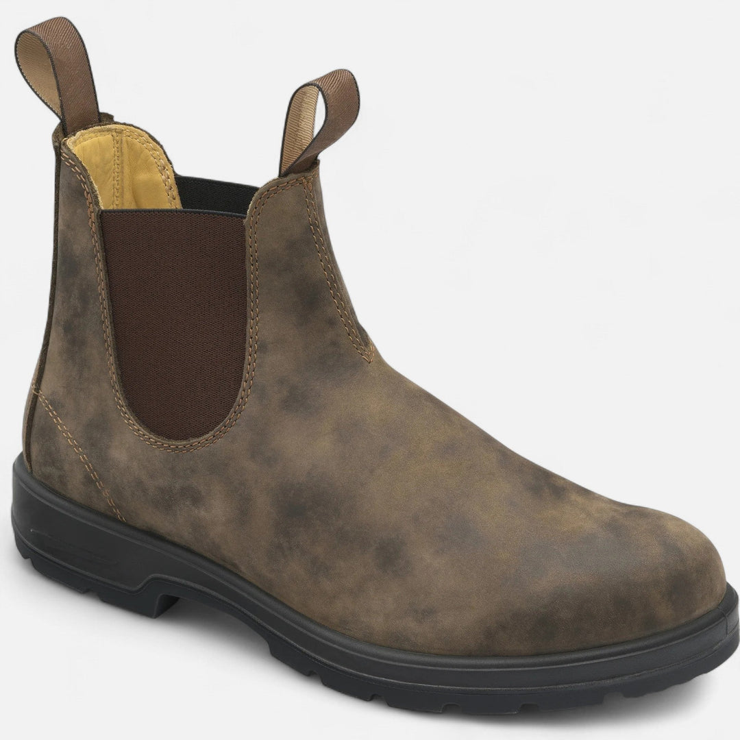 Men's Pull-On Leather Chelsea Ankle Boots
