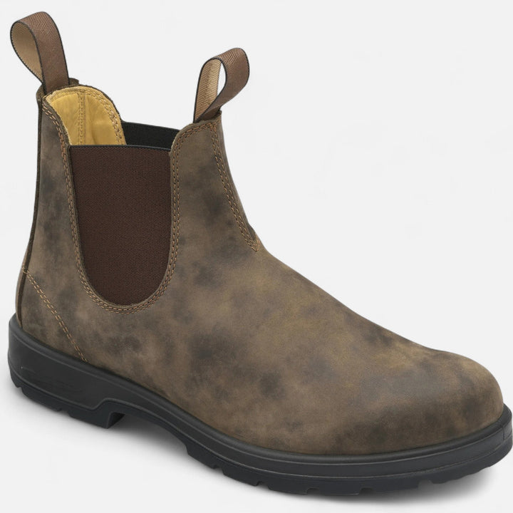 Men's Pull-On Leather Chelsea Ankle Boots
