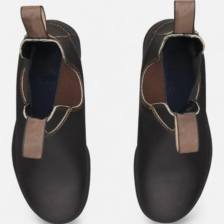 Men's Pull-On Leather Chelsea Ankle Boots