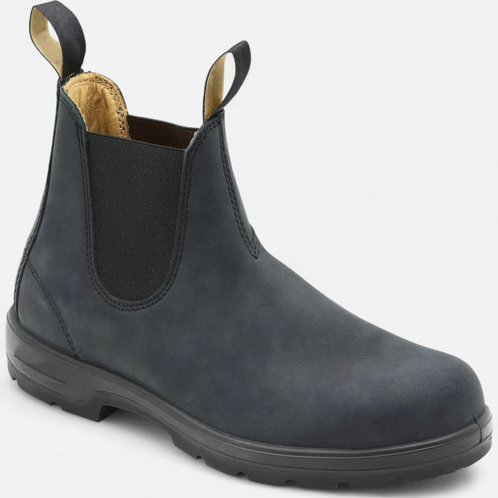 Men's Pull-On Leather Chelsea Ankle Boots