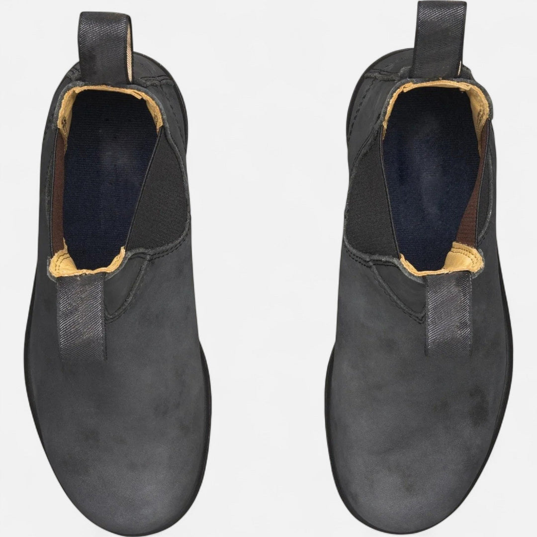 Men's Pull-On Leather Chelsea Ankle Boots