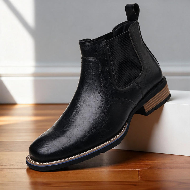 Men's Pull-On Stacked Heel Chelsea Boots