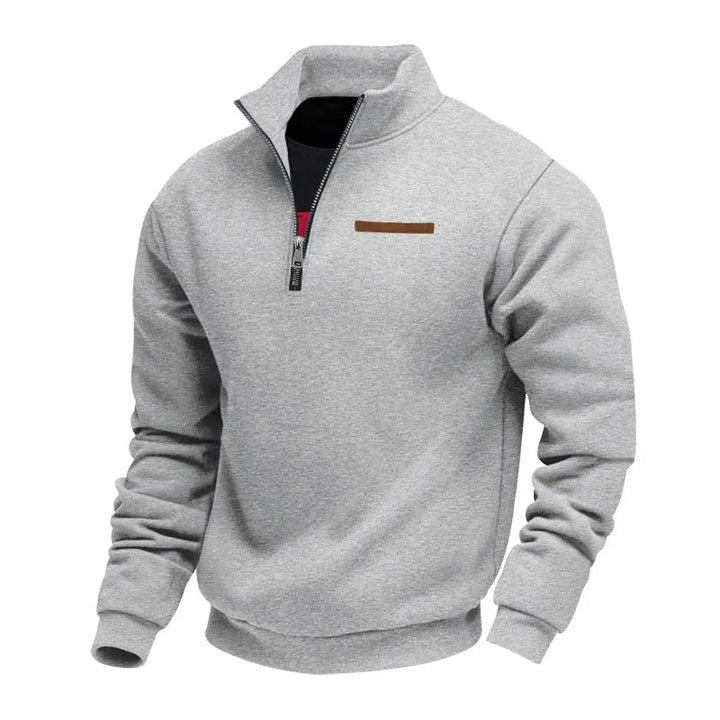 Men's Quarter Zip Stand Collar Sweatshirt