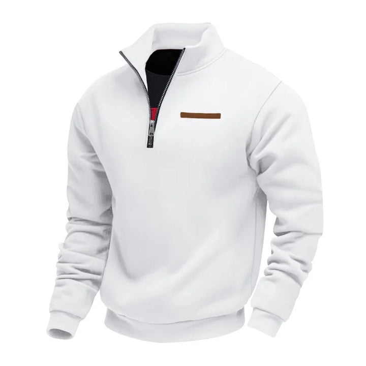 Men's Quarter Zip Stand Collar Sweatshirt