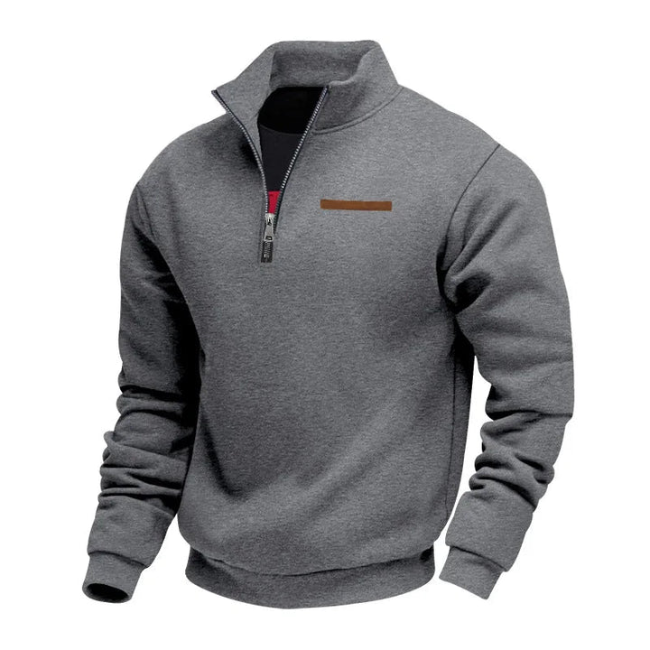 Men's Quarter Zip Stand Collar Sweatshirt