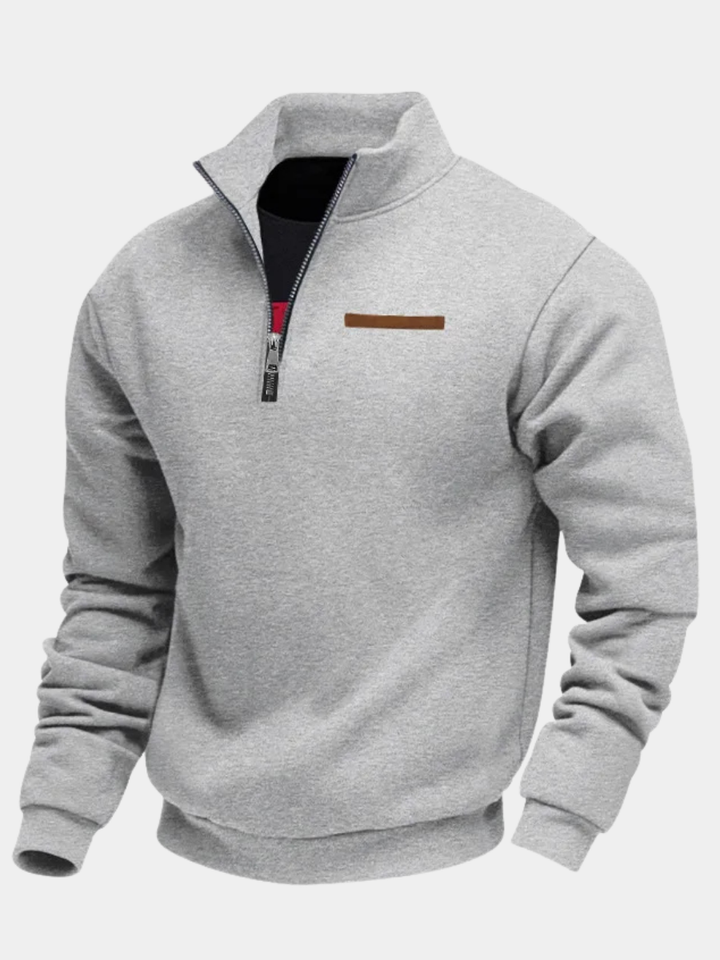 Men's Quarter Zip Stand Collar Sweatshirt
