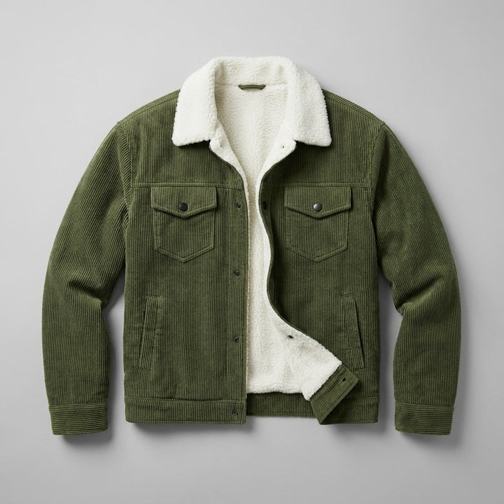 Men's Sherpa Lined Corduroy Trucker Jacket
