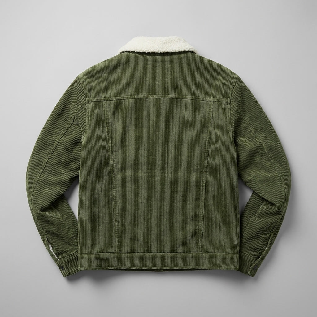 Men's Sherpa Lined Corduroy Trucker Jacket