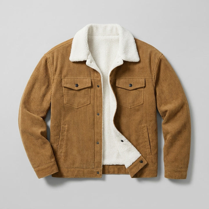 Men's Sherpa Lined Corduroy Trucker Jacket