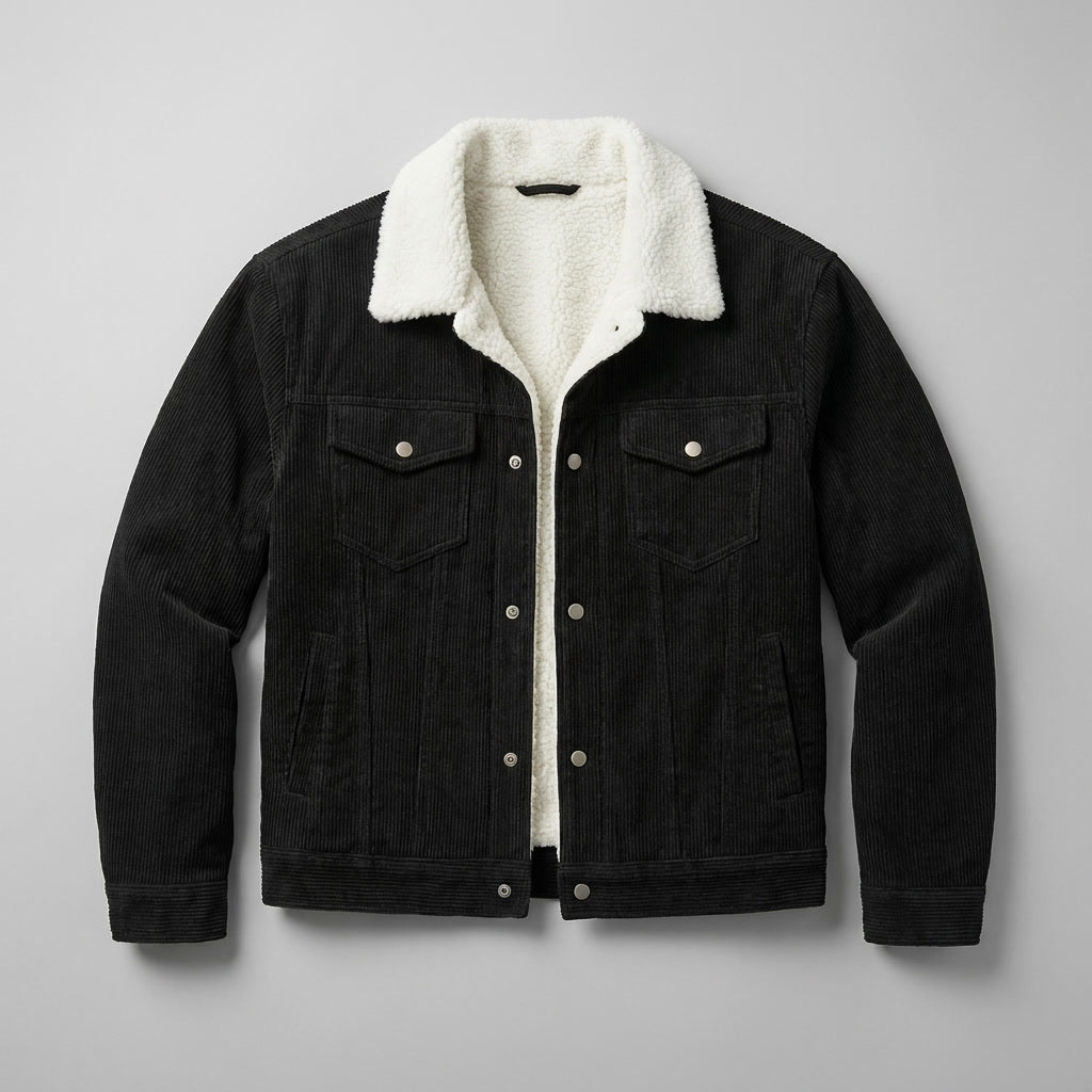 Men's Sherpa Lined Corduroy Trucker Jacket