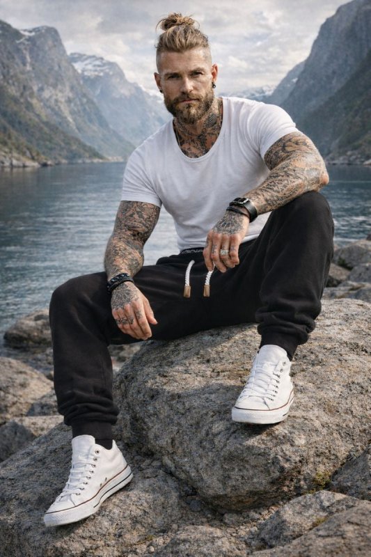 Men's Slim Tapered Drawstring Jogger Pants
