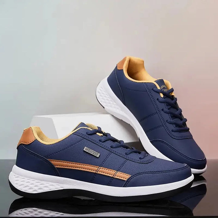 Men's Striped Lace-Up Low Top Sneakers