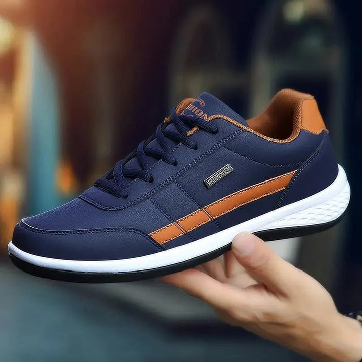 Men's Striped Lace-Up Low Top Sneakers
