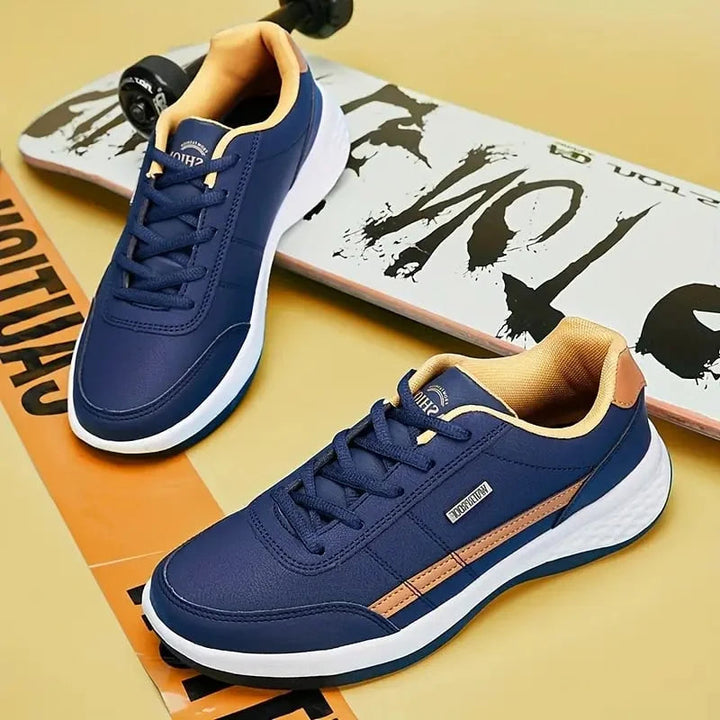 Men's Striped Lace-Up Low Top Sneakers