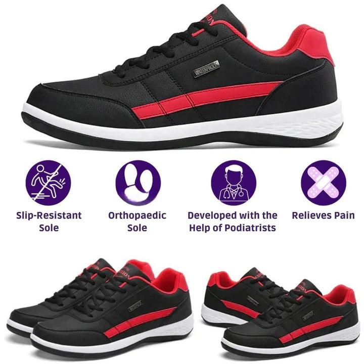 Men's Striped Lace-Up Low Top Sneakers