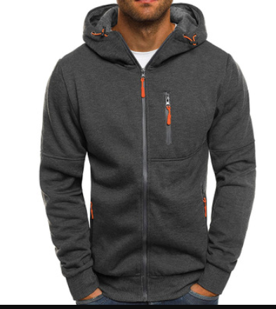 Men's Zip-Front Hooded Fleece Jacket