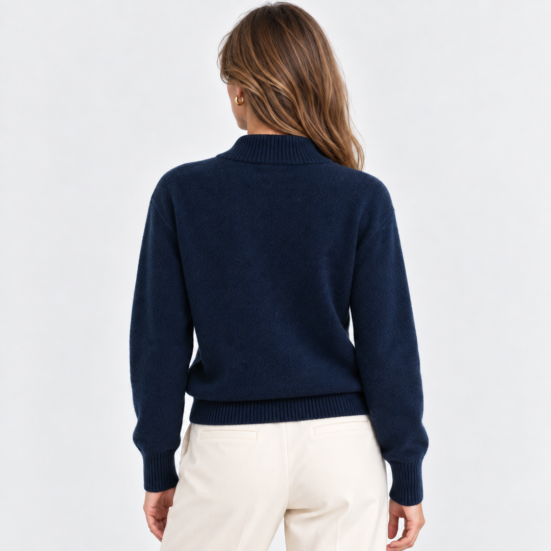 Women's Button Front Stand Collar Cardigan