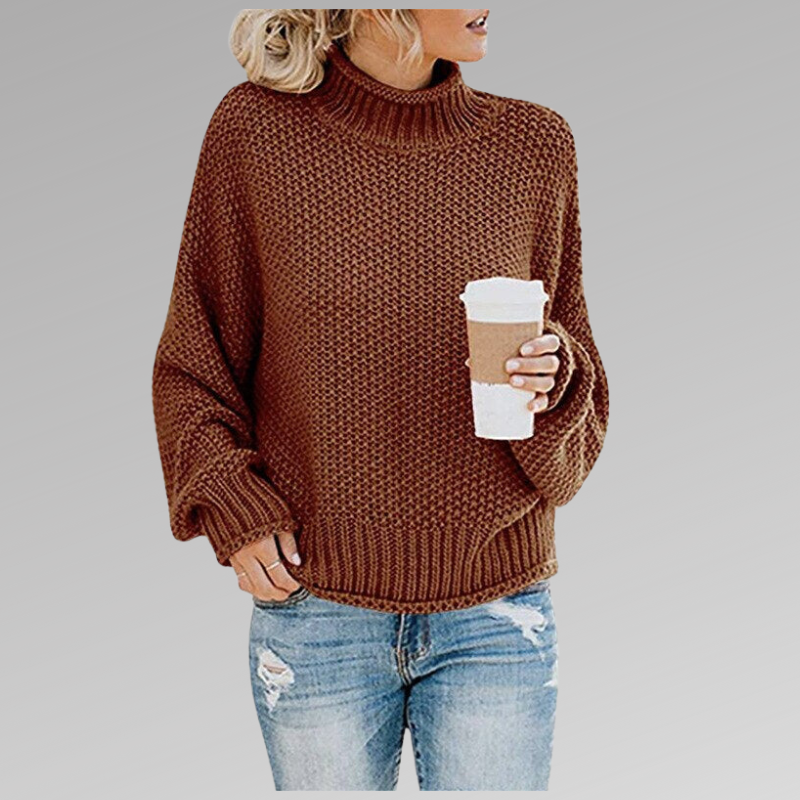 Women's Chunky Knit Turtleneck Sweater