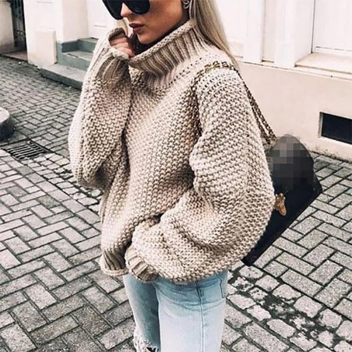 Women's Chunky Knit Turtleneck Sweater
