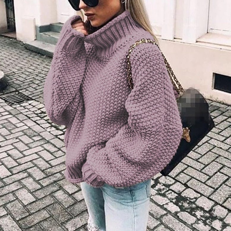 Women's Chunky Knit Turtleneck Sweater