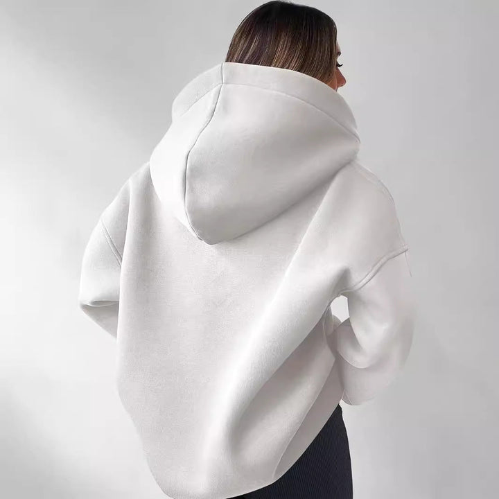 Women's Collared V-Neck Oversized Hoodie